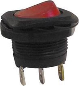 VERMOGEN ROCKERSCHAKELAAR 5A-250V SPST ON-OFF - MET ROOD NEONLAMPJE (R1945C)