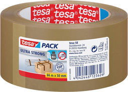 Verpakkingstape Tesa 50mmx66m bruin ultra sterk PVC | 6 stuks