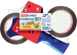 Verpakkingstape Tesa 50mmx66m ultra sterk 2rol met dispenser | 10 stuks