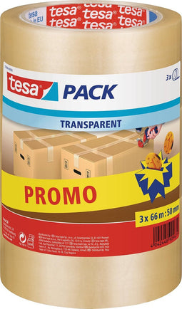 Verpakkingstape Tesa 57008 50mmx66m transparant promopack