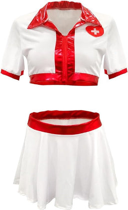 Verpleegsters Cosplay Kostuum - Diepe V-hals - Lingerie