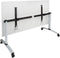 Verrijdbare klaptafel Perudo breed 120CM diep 80CM bladkleur Wit framekleur Aluminium (RAL9006)