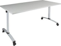 Verrijdbare klaptafel Perudo breed 140CM diep 80CM bladkleur Kersen framekleur Aluminium (RAL9006)