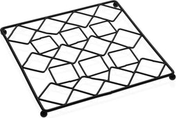 Versa Onderzetter - Zwart - Metaal/Staal - Vierkant - 20 x 1 x 20 cm