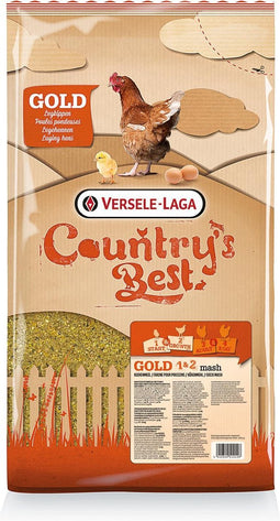 Versele-Laga Country`s Best Gold 1&2 Mash Opgroeimeel - Kippenvoer - 5 kg Van 0 Weken