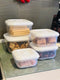 Vershoudbakjes - Mealprep dozen - 1.5 Liter - Wit Deksel - (Set van 5)