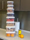 Vershoudbakjes - Mealprep dozen - 1.5 Liter - Wit Deksel - (Set van 5)