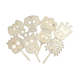 Creativ Company Versier je houten masker, 16st.