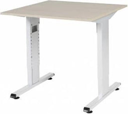 Verstelbaar Bureau - 80x80 robson - wit frame