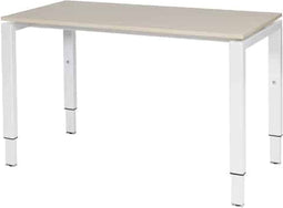 Verstelbaar Bureau - Domino 120x60 Eiken - wit frame
