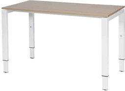 Verstelbaar Bureau - Domino 120x60 Havana Kersen - wit frame