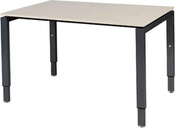 Verstelbaar Bureau - Domino 120x80 Eiken - zwart frame