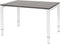 Verstelbaar Bureau - Domino 120x80 logan - wit frame