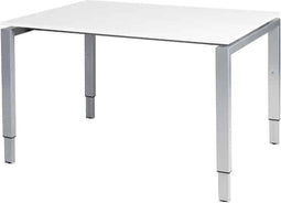 Verstelbaar Bureau - Domino 120x90 wit - alu frame