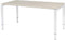 Verstelbaar Bureau - Domino 160x90 Eiken - wit frame