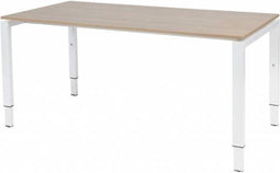 Verstelbaar Bureau - Domino 160x90 Havana Kersen - wit frame