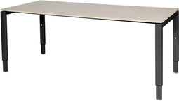 Verstelbaar Bureau - Domino 180x90 Eiken - zwart frame