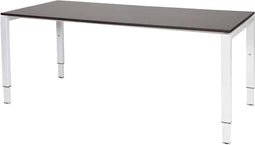 Verstelbaar Bureau - Domino 180x90 logan - wit frame