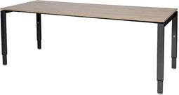 Verstelbaar Bureau - Domino 200x80 Havana Kersen - zwart frame