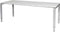 Verstelbaar Bureau - Domino 200x80 wit - alu frame