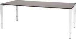 Verstelbaar Bureau - Domino 200x90 grijs - wit frame