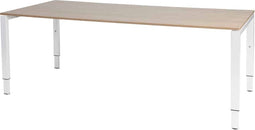 Verstelbaar Bureau - Domino 200x90 Havana Kersen - wit frame