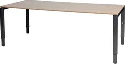 Verstelbaar Bureau - Domino 200x90 Havana Kersen - zwart frame