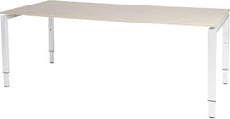 Verstelbaar Bureau - Domino 200x90 robson - wit frame