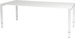 Verstelbaar Bureau - Domino 200x90 wit - wit frame