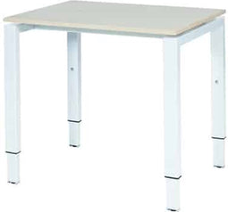 Verstelbaar Bureau - Domino 80x60 Eiken - wit frame