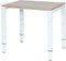 Verstelbaar Bureau - Domino 80x60 Havana Kersen - wit frame