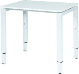 Verstelbaar Bureau - Domino 80x60 wit - wit frame