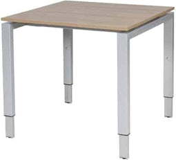 Verstelbaar Bureau - Domino 80x80 Havana Kersen - alu frame