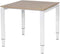 Verstelbaar Bureau - Domino 80x80 Havana Kersen - wit frame
