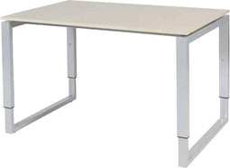 Verstelbaar Bureau - Domino Plus 120x80 Eiken - alu frame