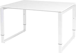 Verstelbaar Bureau - Domino Plus 120x90 grijs - wit frame