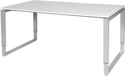 Verstelbaar Bureau - Domino Plus 160x90 wit - alu frame