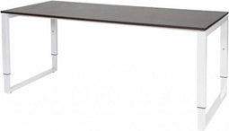 Verstelbaar Bureau - Domino Plus 180x80 logan - wit frame