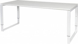 Verstelbaar Bureau - Domino Plus 180x80 wit - wit frame
