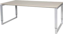 Verstelbaar Bureau - Domino Plus 180x90 Eiken - alu frame