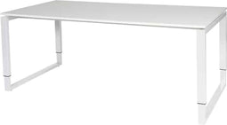 Verstelbaar Bureau - Domino Plus 180x90 grijs - wit frame