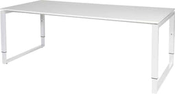 Verstelbaar Bureau - Domino Plus 200x90 grijs - wit frame