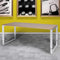 Verstelbaar Bureau - Domino Plus 200x90 logan - wit frame