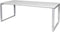 Verstelbaar Bureau - Domino Plus 200x90 wit - alu frame