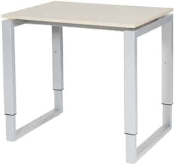 Verstelbaar Bureau - Domino Plus 80x60 Eiken - alu frame