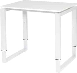 Verstelbaar Bureau - Domino Plus 80x60 grijs - wit frame