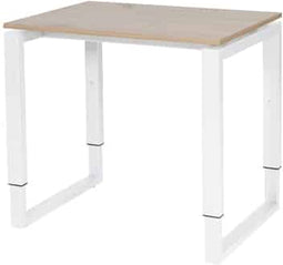 Verstelbaar Bureau - Domino Plus 80x60 Havana Kersen - wit frame