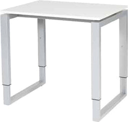 Verstelbaar Bureau - Domino Plus 80x60 wit - alu frame