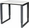 Verstelbaar Bureau - Domino Plus 80x60 wit - zwart frame