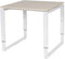 Verstelbaar Bureau - Domino Plus 80x80 Eiken - wit frame